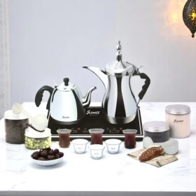Electric dallah for preparing Arabic coffee with Bag+ stacks