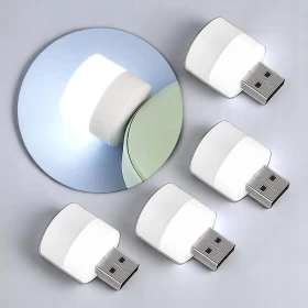5Psc Mini USB Plug 1W Lamp