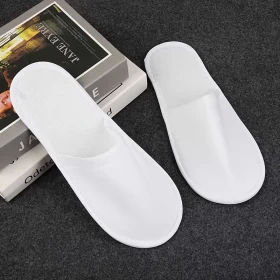 White Cotton Slippers Non-Slip-5psc