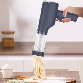Electric Pasta Maker – 40W Handheld Noodle Machine with 6 Discs & Measuring Cup