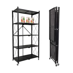 Folding Metal Storage Racks - 5 Tier