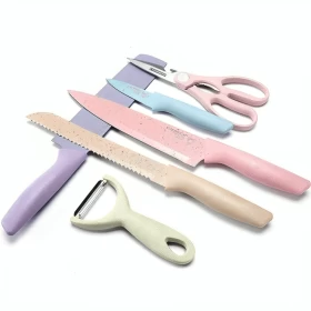 Colorful non-stick Stainless Steel Kitchen Knife Set-6Psc