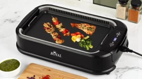 Royal Electric Smokeless Grill with glass lid