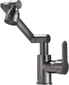 Basin Mixing Faucet – Gray All Copper for Hot & Cold Water