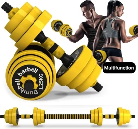 Adjustable Dumbbell & Barbell Set 40.4lb - Home Gym Fitness Equipment for Men & Women