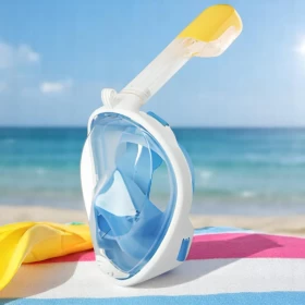 180° viewing Full Face Snorkeling Mask,  Panoramic View with Camera Mount