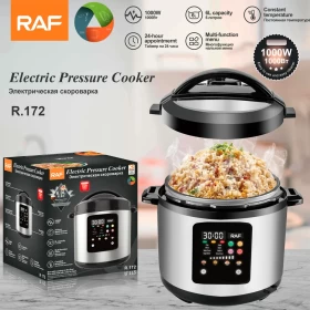 RAF Multifunctional Stainless Steel Pressure Cooker – 6L / 1000W