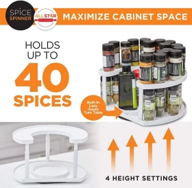 Double Rotating Condiment & Bottle Organizer