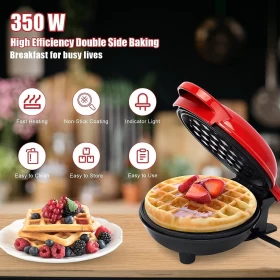 Mini Waffle Maker Machine – Non-Stick Surface