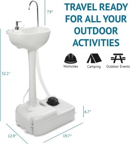 Portable Camping Sink – Outdoor Foot Pump Hand Wash Basin