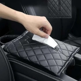 Hanging PU Leather Car Tissue Holder