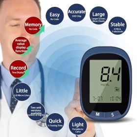 Fast & Accurate Blood Glucose Monitor with 50 Test Strips