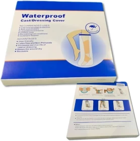 Extra Large 40” Waterproof Leg Cast Cover for Shower – Reusable Seal for Adult Foot, Knee & Ankle