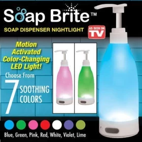 Jayk Enterprise Soap Brite LED Lighted Soap Dispenser – Multi-Color Glow for Every Wash!