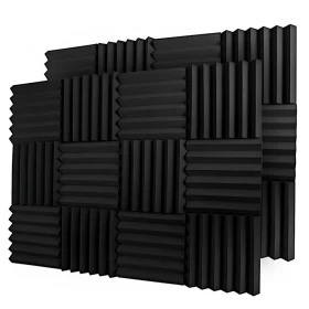 10 Pack Soundproof Acoustic Foam Panels for Recording Studios (30x30cm)
