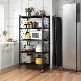 Folding Metal Storage Racks - 5 Tier