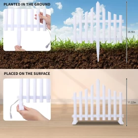 Wave-Shaped Solar LED Lighted Garden Fence – Stylish Outdoor Illumination