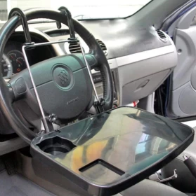 Foldable Food/Work Tray for Back Seat and Steering Wheel