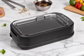 Royal Electric Smokeless Grill with glass lid
