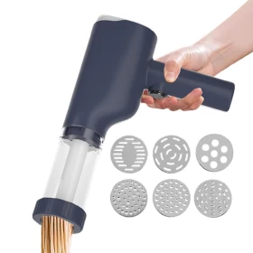 Electric Pasta Maker – 40W Handheld Noodle Machine with 6 Discs & Measuring Cup