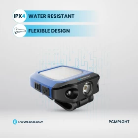 Powerology Clip-on LED Light – Sleek, Flexible & Bright Lighting Anywhere!
