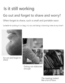 Men’s Electric Shaver Waterproof USB Rechargeable Razor for Travel