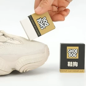 Suede Stains Fast with Shoe Cleaning Sponge