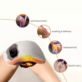 Cordless Knee Massager Heated Vibration Therapy Knee Massager WITH/ LED Screen