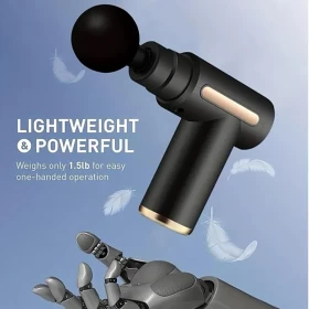 Massage Gun for Full Body Relaxation – Deep Tissue Percussion Massager (Silver Grey)