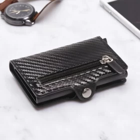Leather Wallet for Men Pocket Card Holder-Black