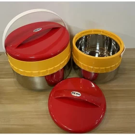 Stainless Steel Thermal Food Warmer Set – 2PCS Hot Retaining Casserole 8L + 12L